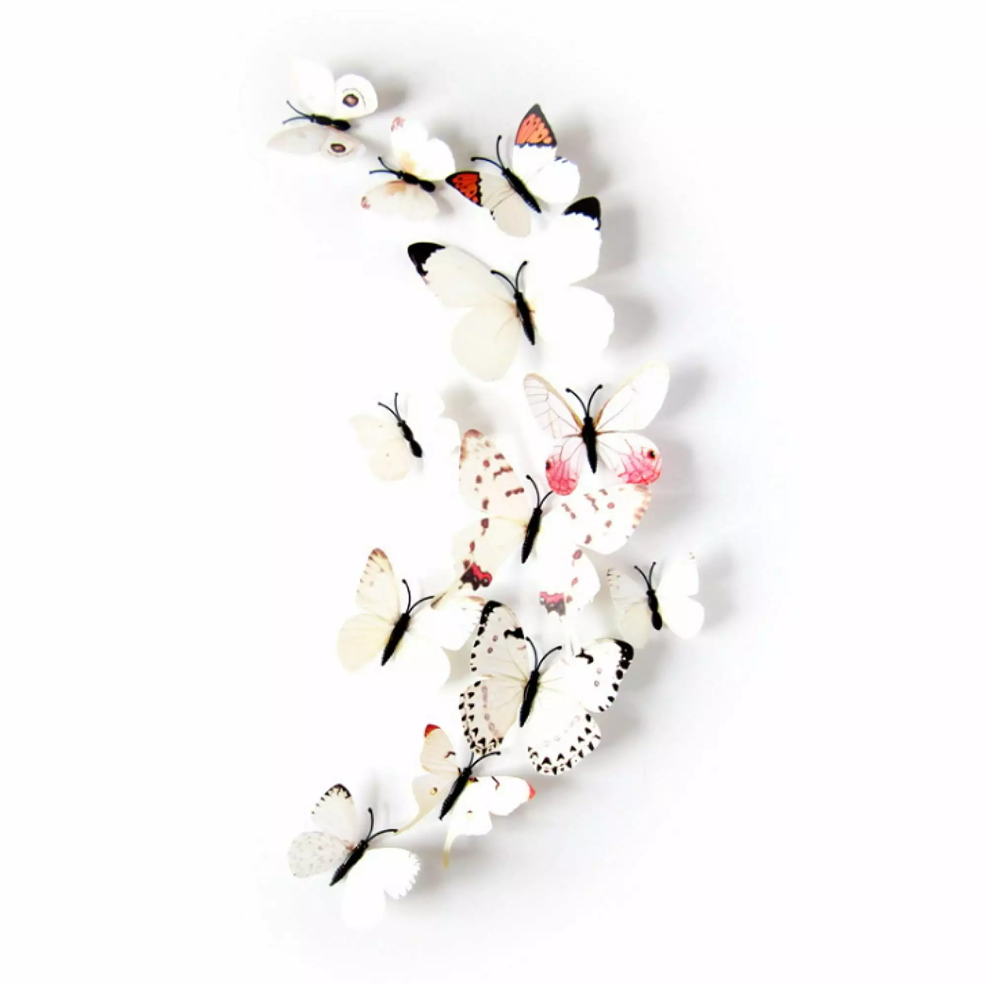 12-Piece 3D Butterfly Wall Decal Set PVC Artistic Butterflies Vibrant Home Decor TIKA