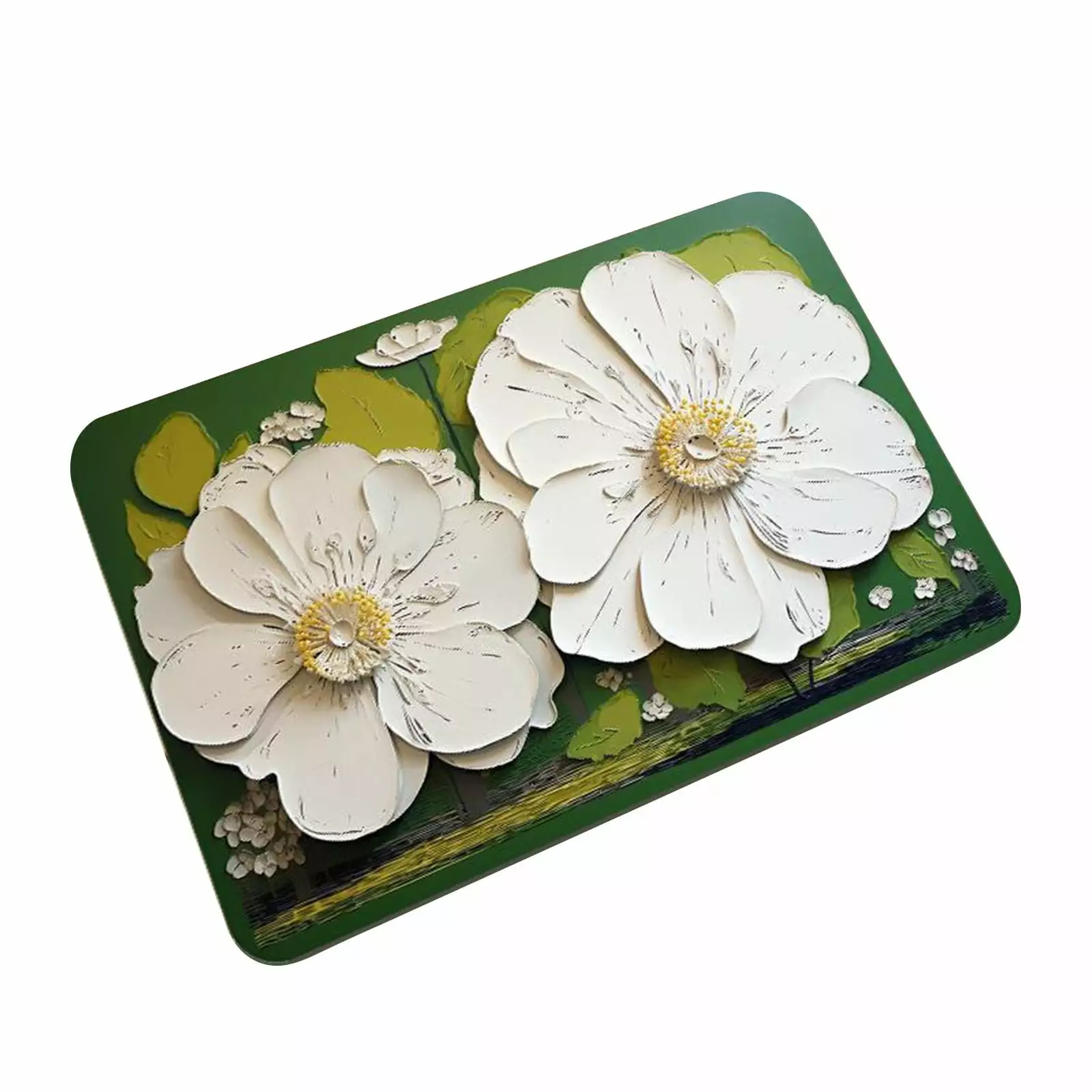 Houtilizehold Bathroom Flower Non-slip Quick-drying Diatomaceous Earth Absorbent Mat Floor Rbaofujie