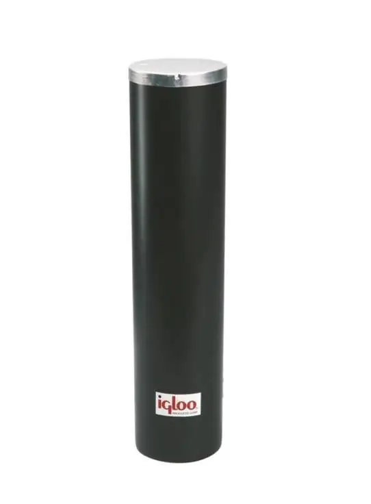 Igloo Water Cooler Plastic Cup Dispenser 13.75 x 10.38 x 17 Black