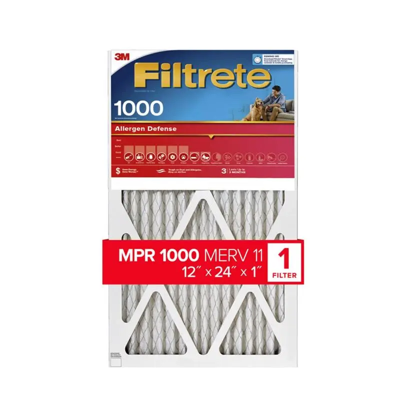 Filtrete Allergen Defense 12x24x1 MERV 11 Pleated Air Filter Pack 4
