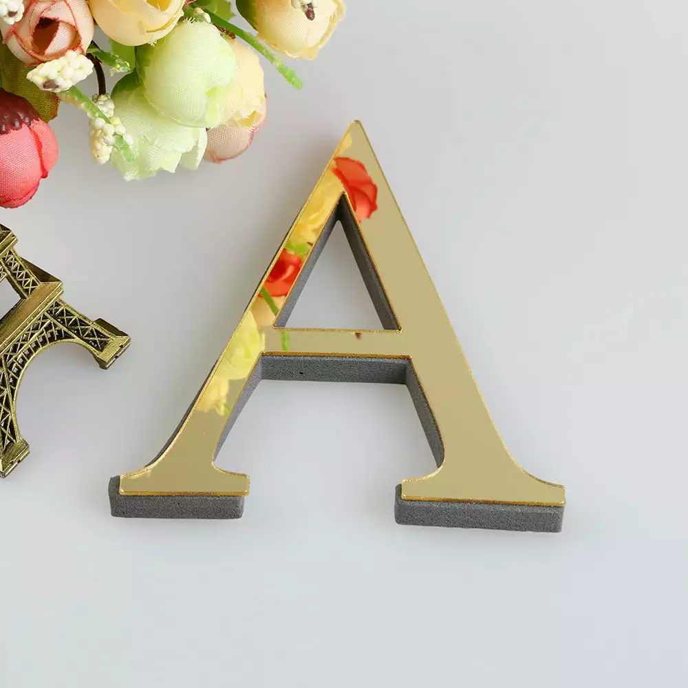 26 Letters DIY 3D Mirror Acrylic Wall Sticker Decals Home Decor Bedroom Teenager Girls Room Apmemiss