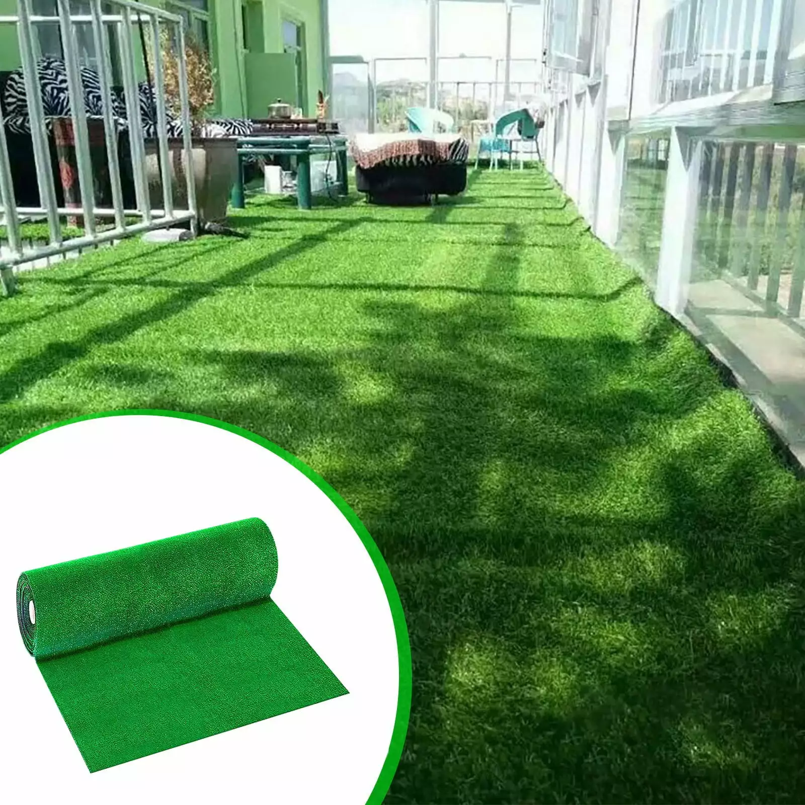 JingHai Simulated Artificial Carpet - Plastic Green Rug Kindergarten or School