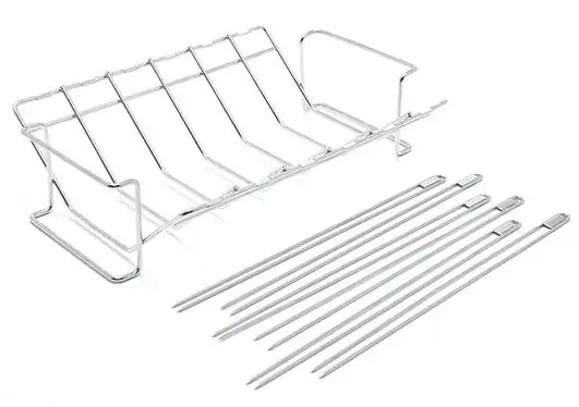 Broil King 64233 Stainless Steel V Rack and Skewer Kit