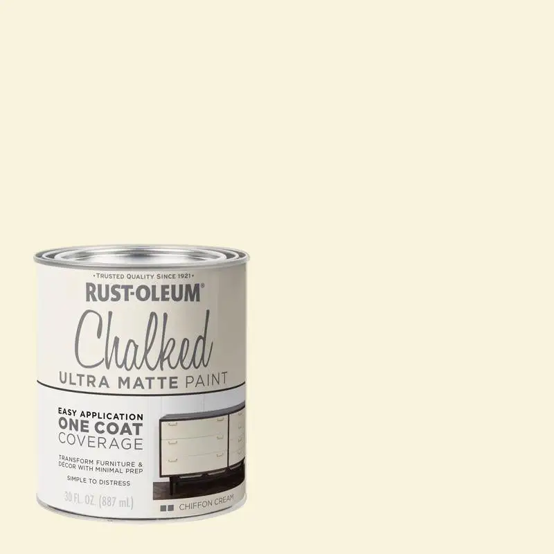 Rust-Oleum Chalked Ultra Matte Chiffon Cream Chalk Paint 30 oz Pack 2