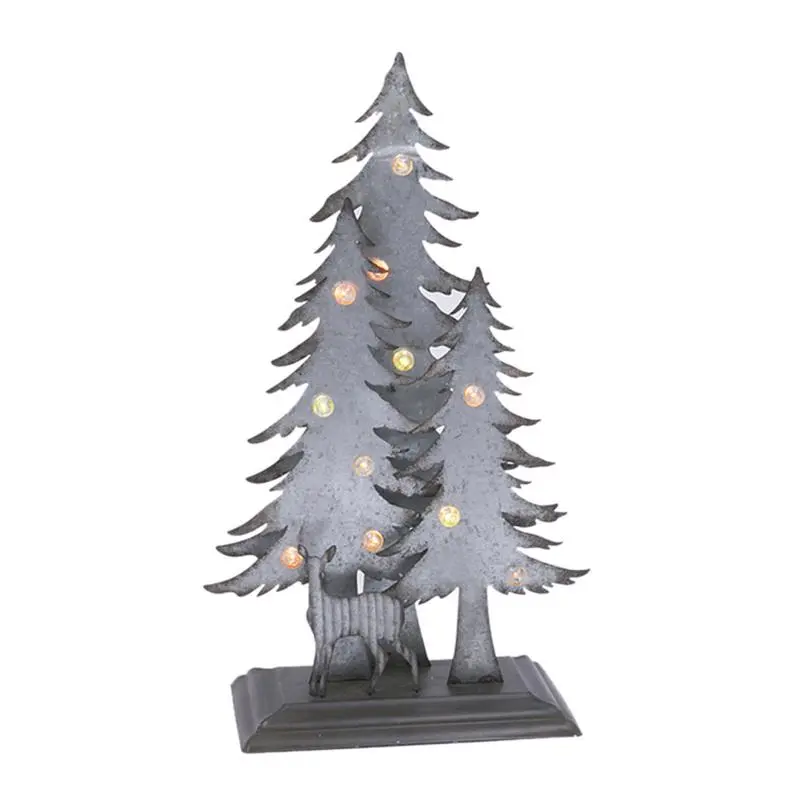 Gerson Gray 3-D Forest Scene Indoor Christmas Decor Pack 8 Holiday D��cor