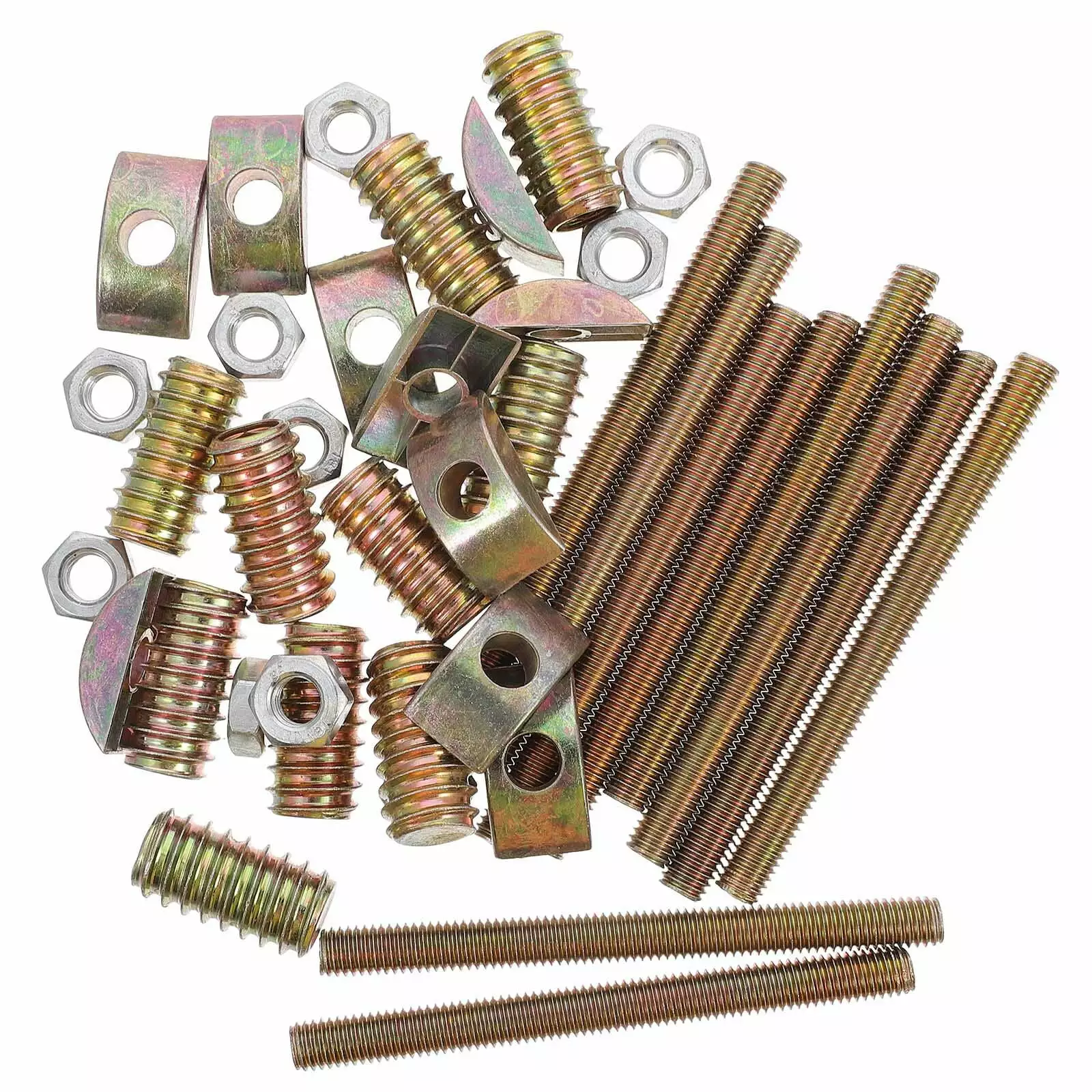 10 Sets 80mm Panel Furniture Wardrobe Connector Bolt Nut Washer - Armoire Closet Hardware Kit Eease