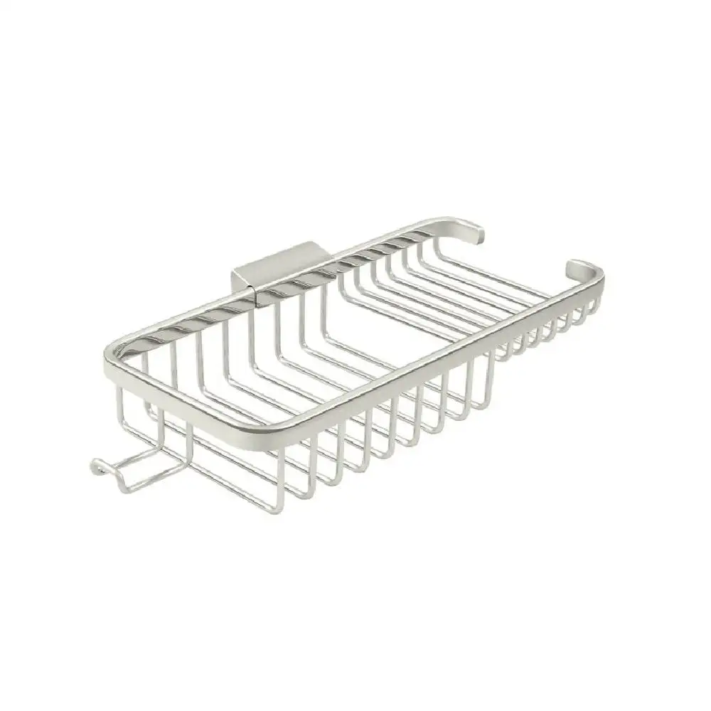 Deltana WBC6050U15 6 Inch Corner Wire Basket Brushed Nickel Bathroom Storage