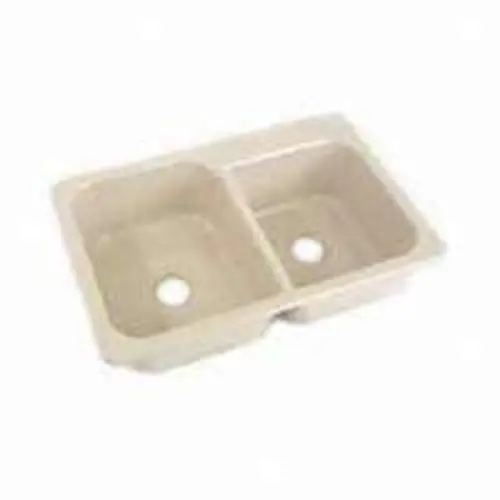 Sterling Plumbing SC3322DBG-0 Double-Basin Kitchen Sink White - Durable Porcelain
