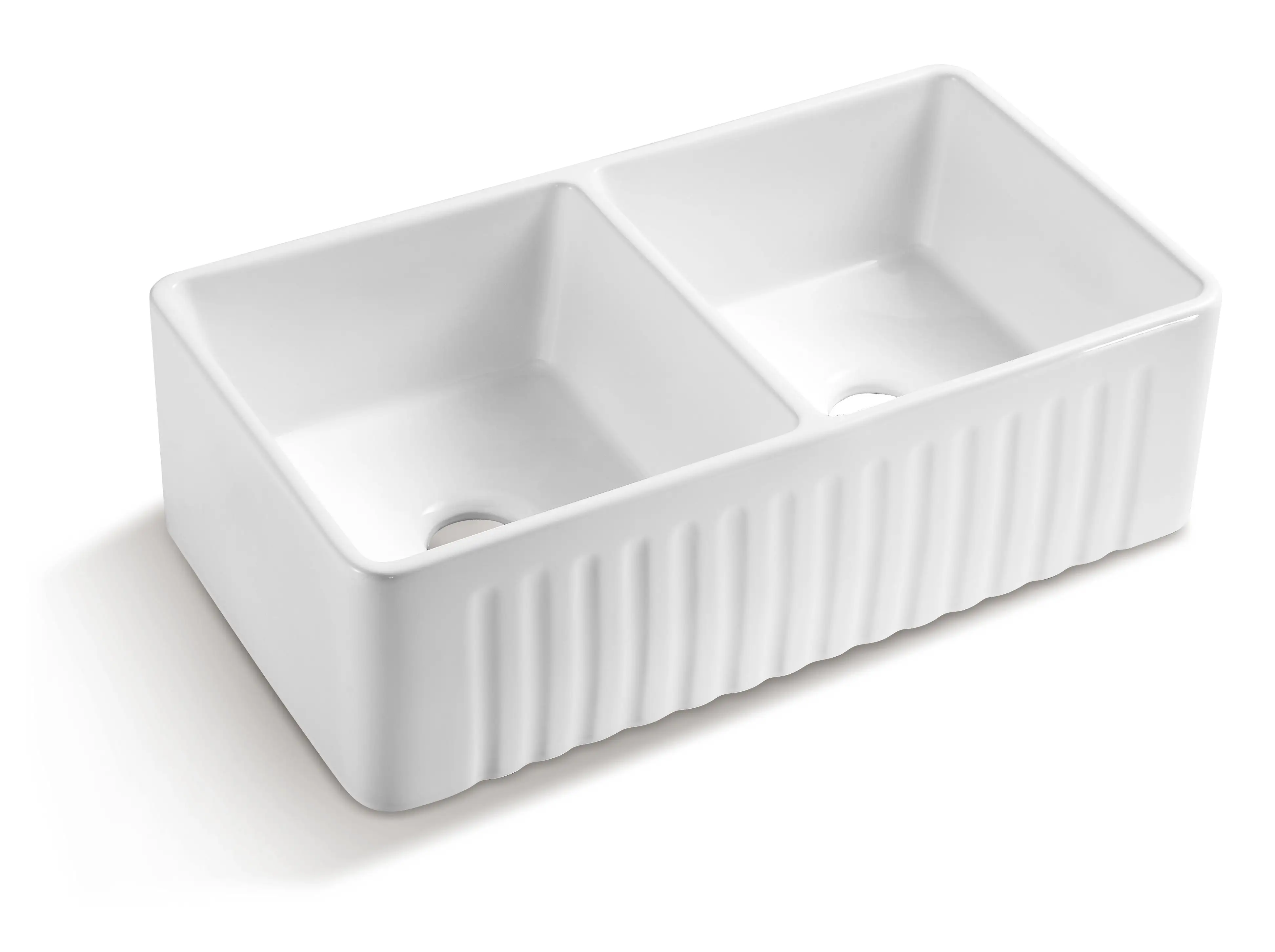 10 Inch White Farmhouse Sink - Deep Apron Front Undermount Kitchen Sink Phoenix Dropship