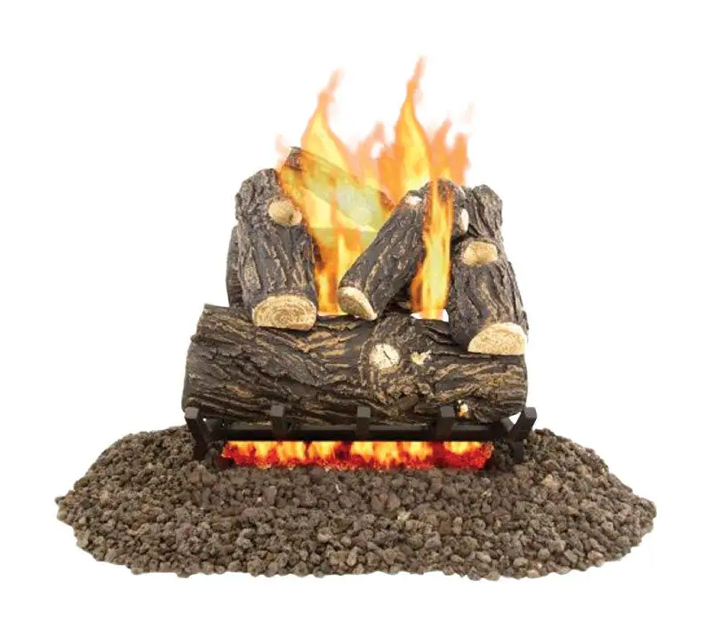 Pleasant Hearth Willow Oak Fireplace Log Set Unlimited Burn Time 42 lb