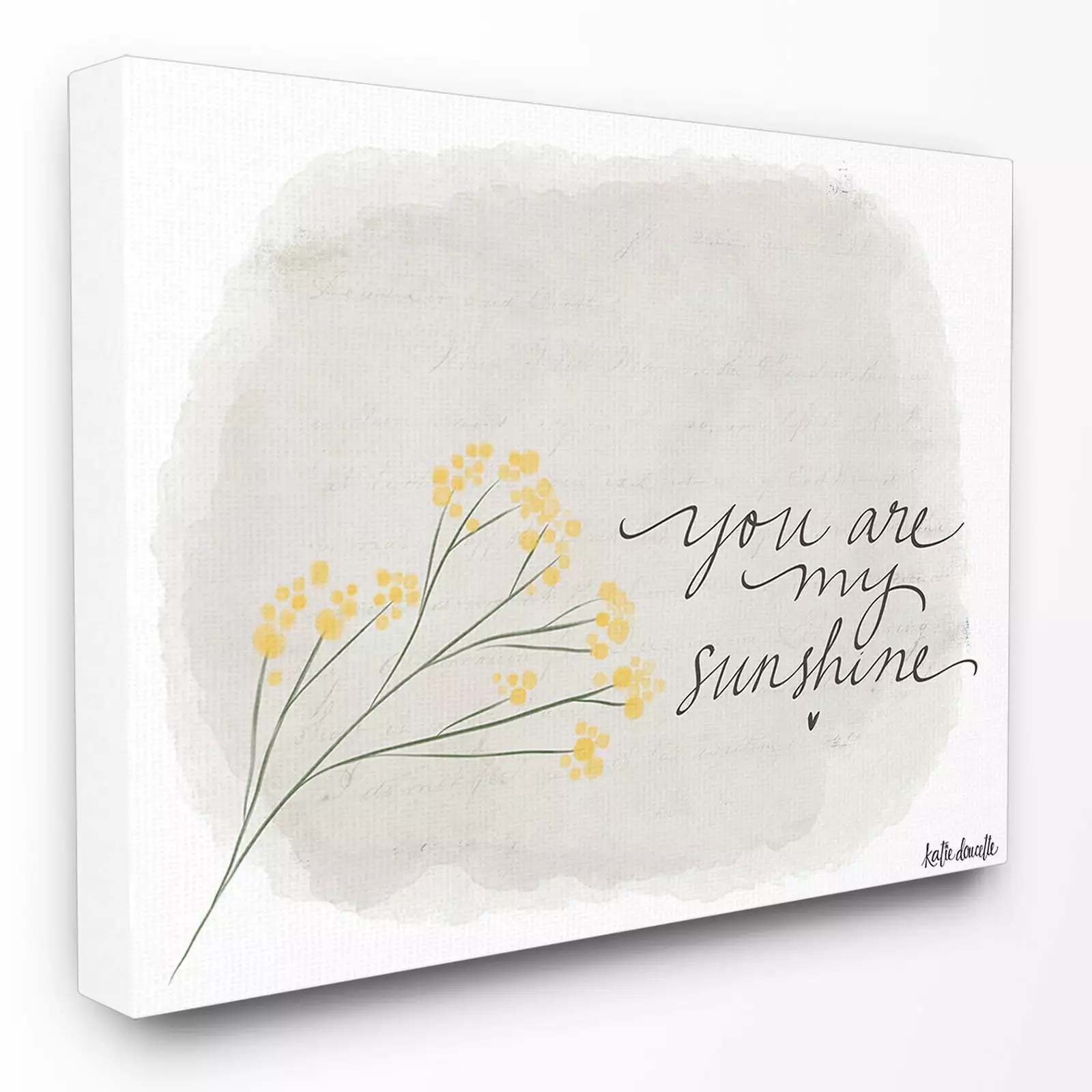 Stupell You Are My Sunshine Flower Canvas Wall Art - Katie Douette Illustration Stupell Industries