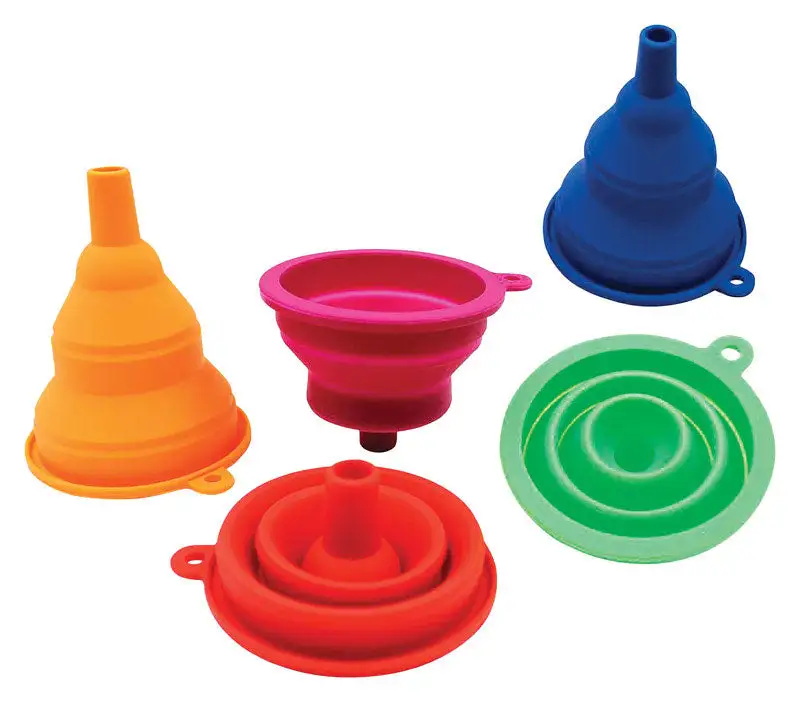 Diamond Visions Assorted 4 Silicone Extendable Funnel Pack 36