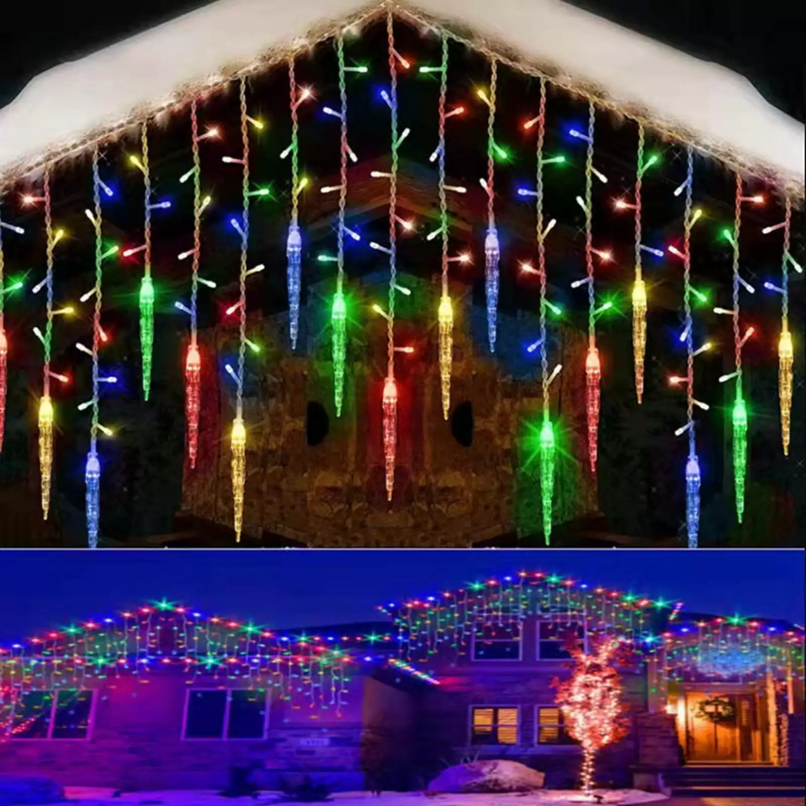 Blateno LED Ice Bar Lights Icicle Lights Curtain Lights Eight Function Controller