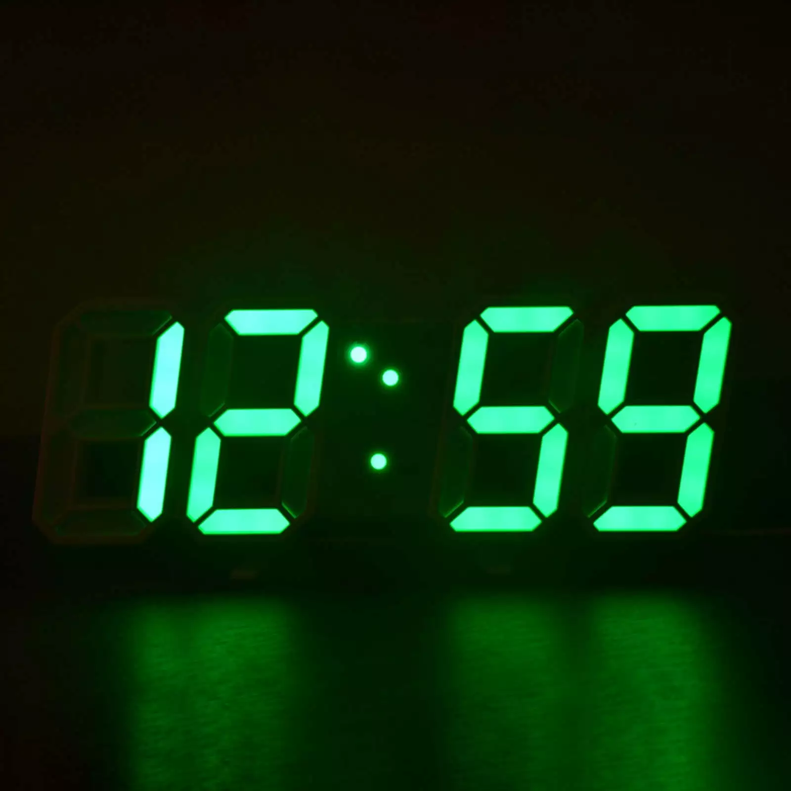 Akmoler LED Digital Wall Clock Glowing Night Mode and Adjustable Brightness Summer Savings Clearance
