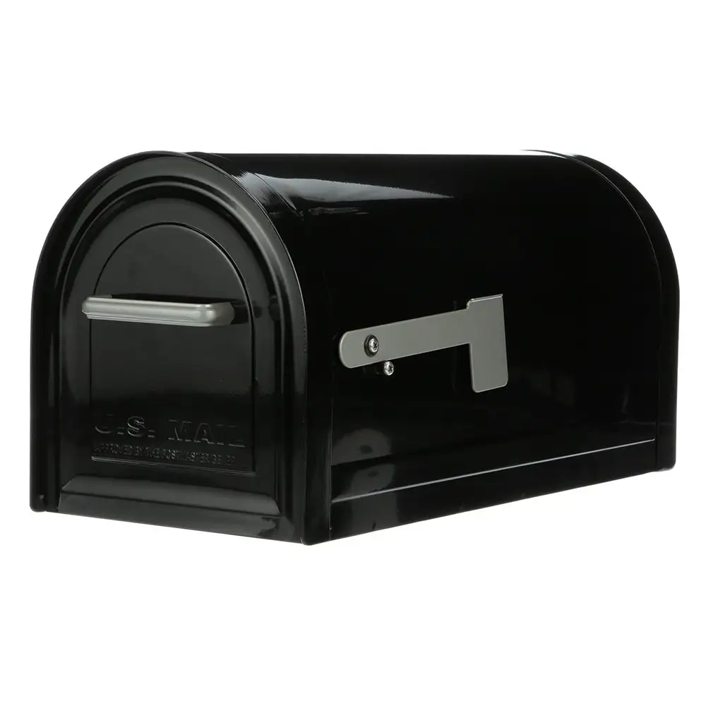 Gibraltar Mailboxes GHC40BAM Mailbox and Post Combo Black Complete Mailbox Solution