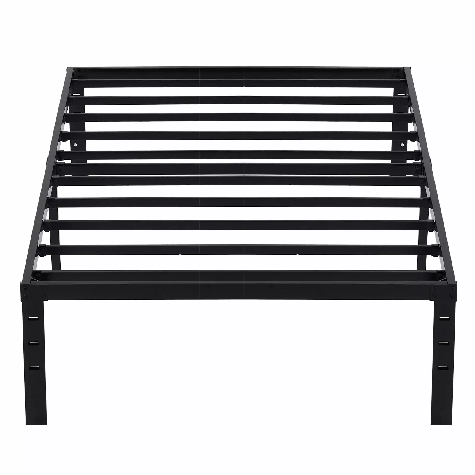 iTopRoad Twin XL Size Bed Frames Platform Metal Height 14 Heavy-Duty Steel Slats Black FCH