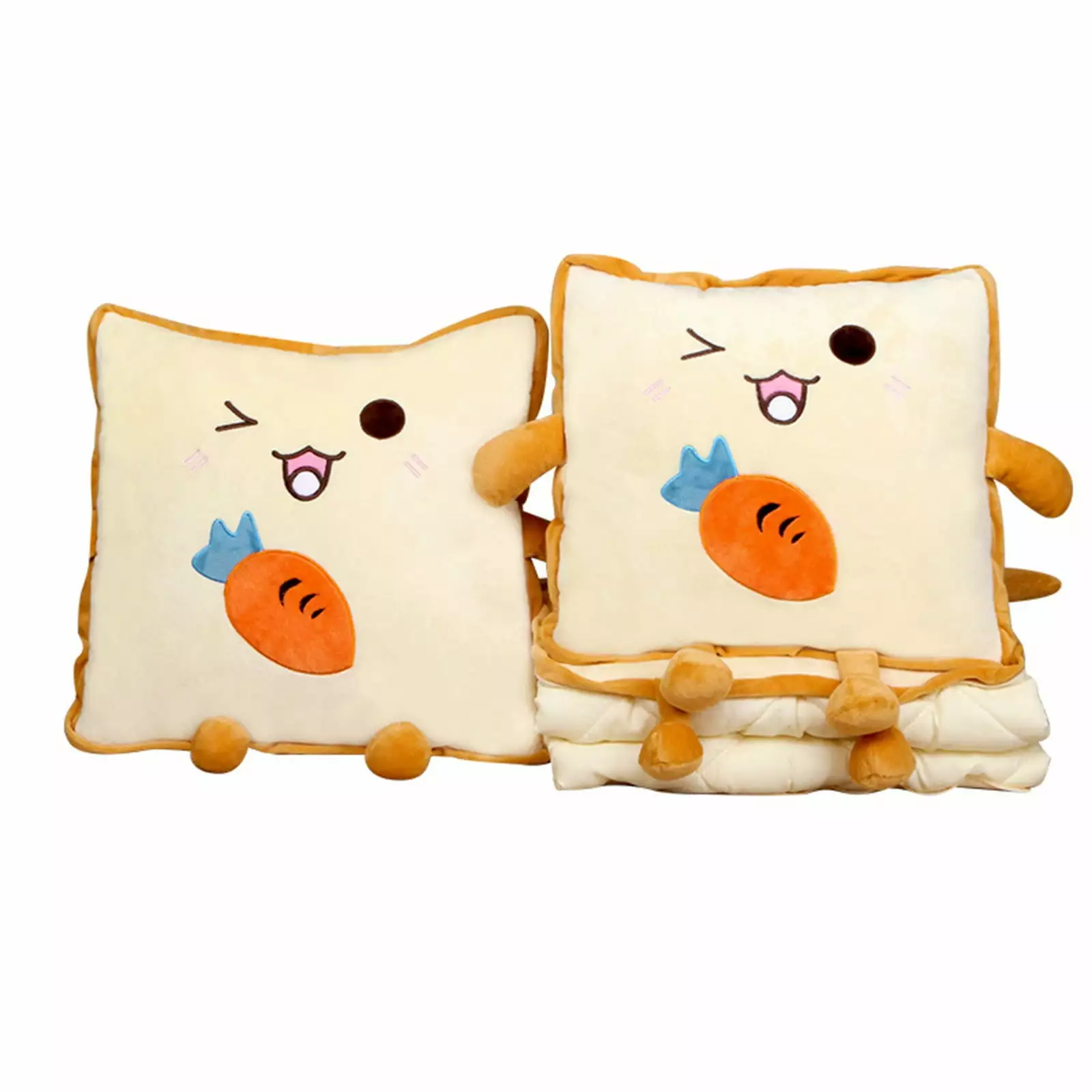 Leesechin Cute Pillow Pillow Quilt Dual-Use Two--One Folding Blanket Pillow Originality Quilt Lunch Break Sofa Car Pillows