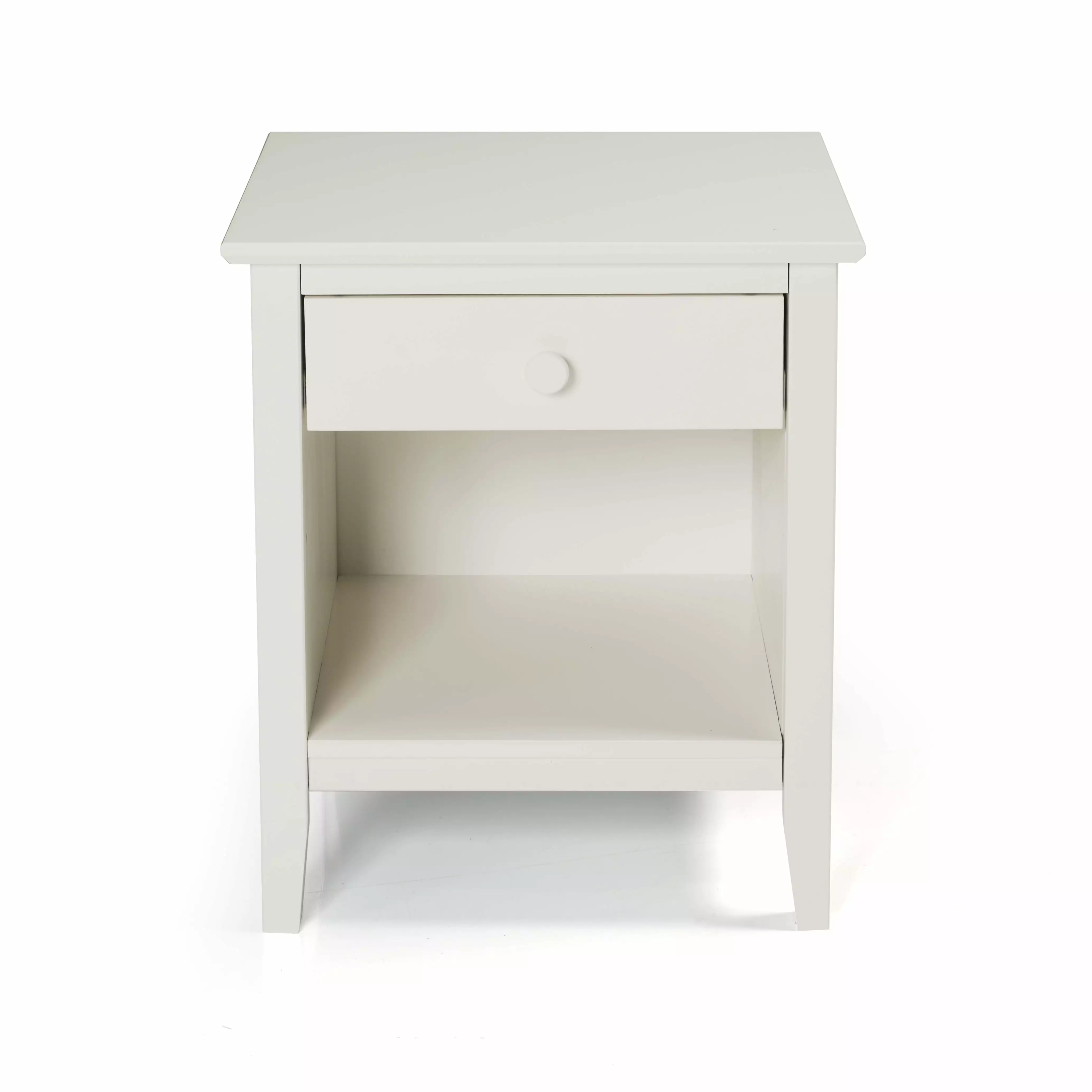 Alaterre Simplicity Nightstand White Bedside Table Drawer