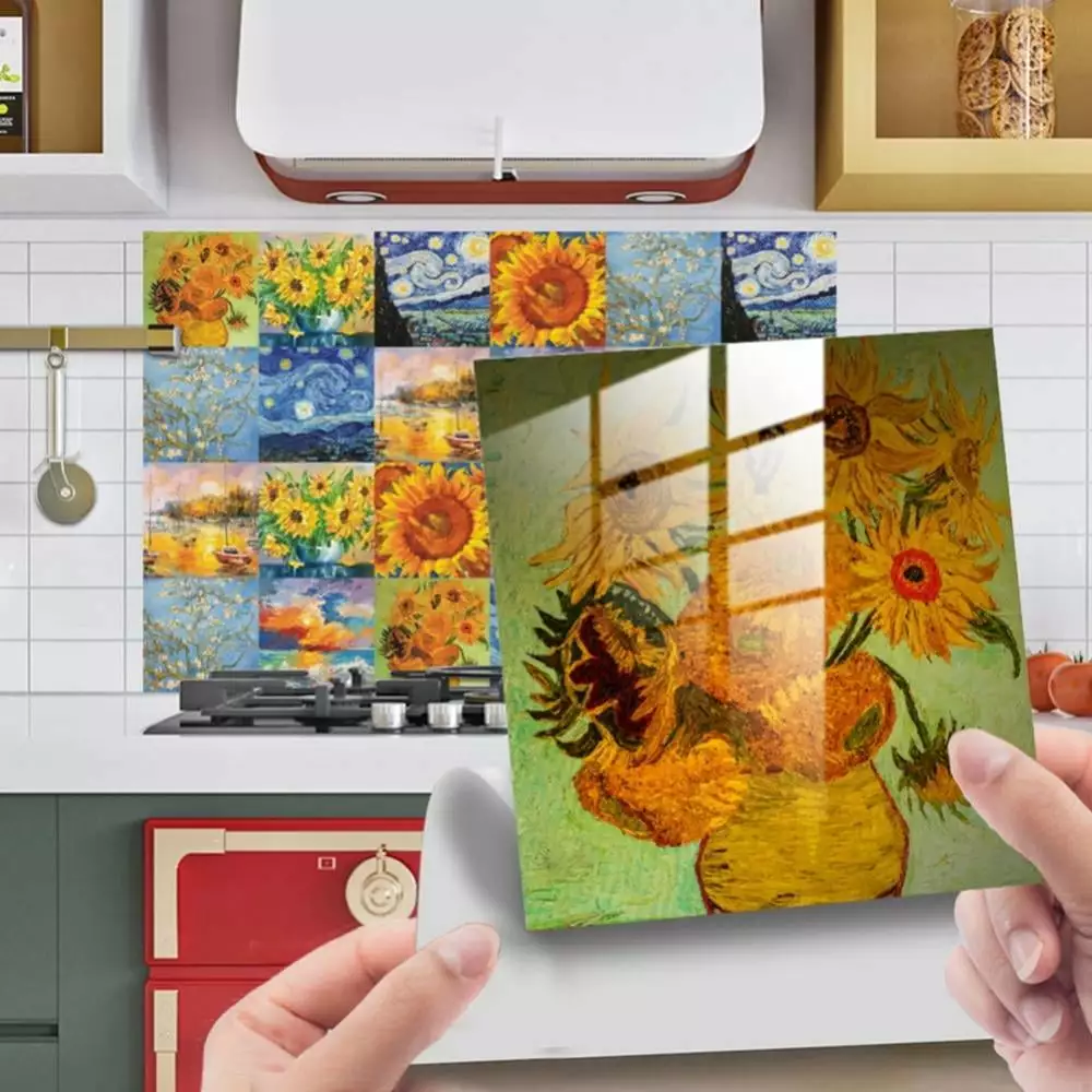 24 Sheets Peel and Stick Kitchen Backsplash Tile Stickers Self Adhesive Water Heat Resistant 6x6 Majestic Ace