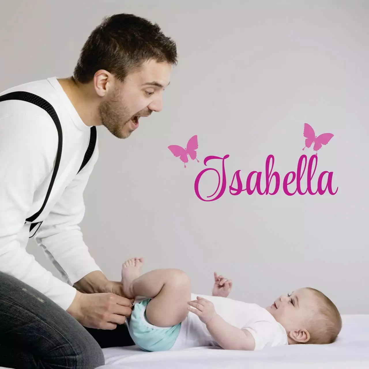 Personalized Name Vinyl Decal Sticker Custom Initial Wall Art Baby Girl Nursery Room Design With Vinyl