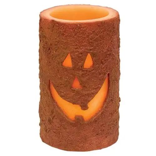 Burnt Ivory Drip Timer Pillar Candle 3 x 6 Inches Vintage Style CWI