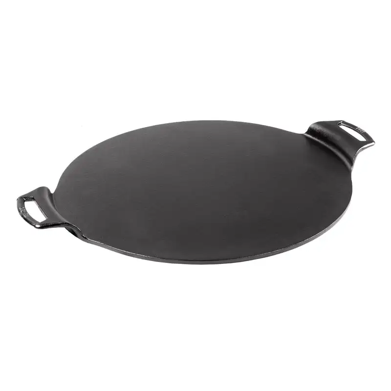 Lodge 15 Inch Black Pizza Pan Pack 2 Pre-Seasoned Cast Iron