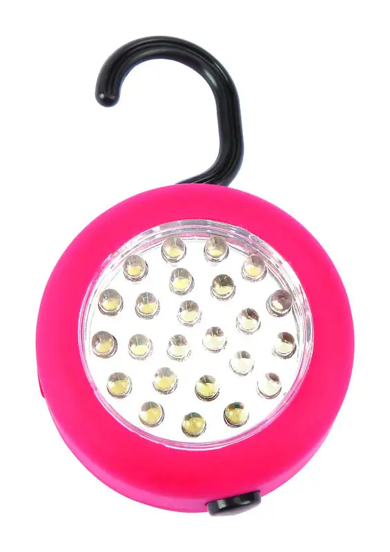 Home Plus Red Battery Powered LED Hanging Puck Light Pack 12