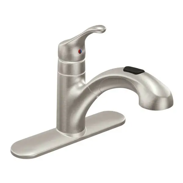 Moen CA87316SRS Renzo One-Handle Pull-Out Kitchen Faucet Spot Resist Stainless Modern Design