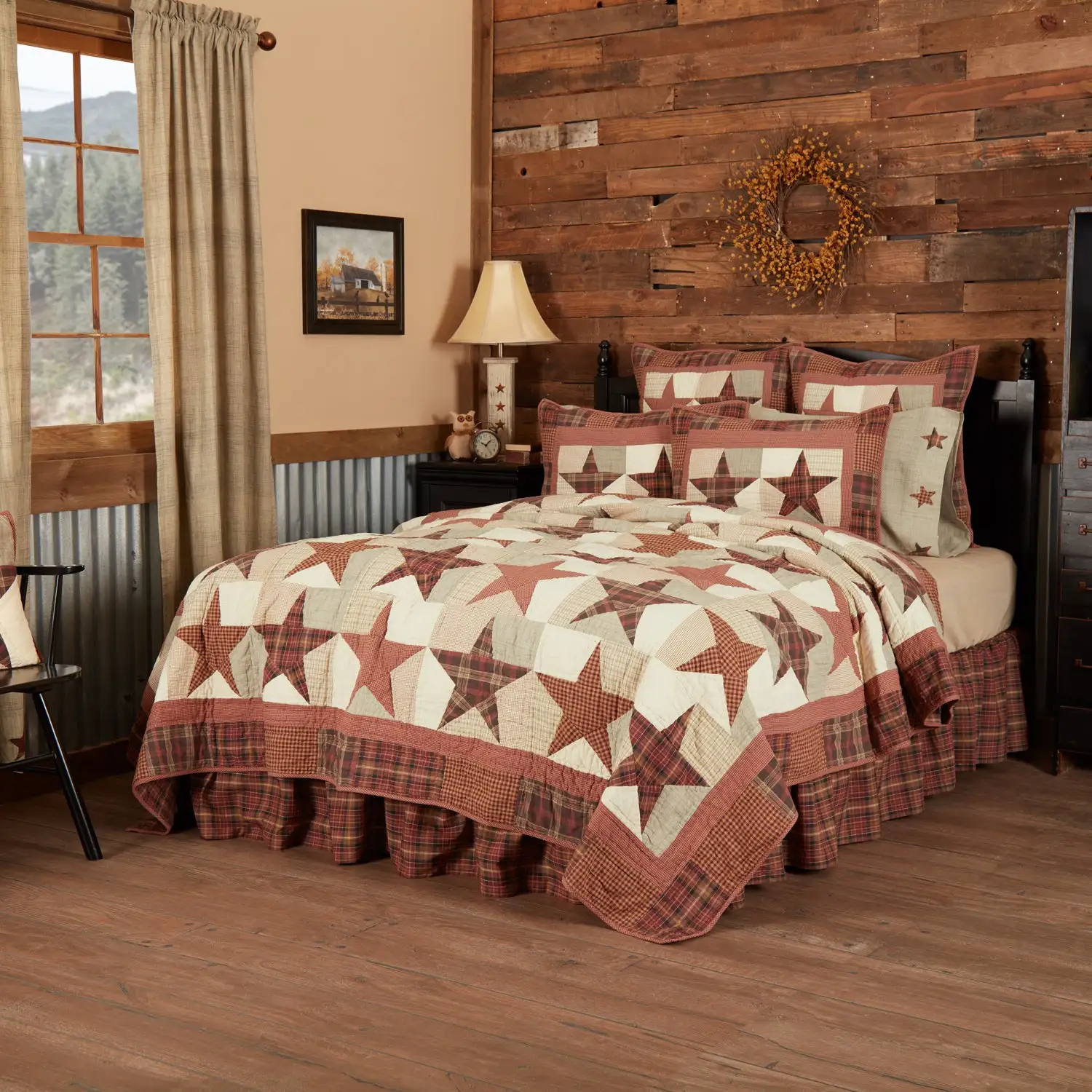 Abilene Star Queen Quilt 94Wx94L Inches Bedding Set VHC