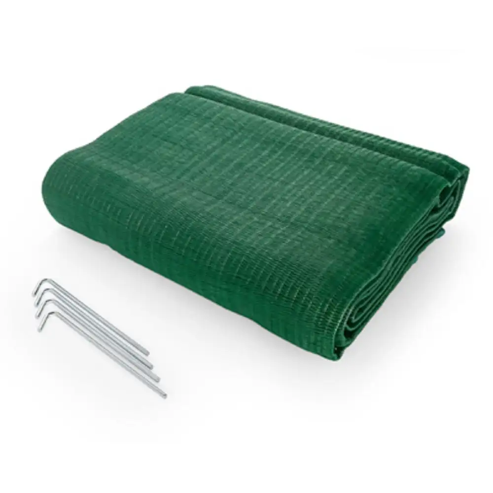 Camco 42880 Reversible Awning Leisure Mat 6 feet X 9 feet Green Outdoor Rug