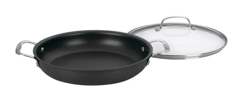 Cuisinart Chef's Classic Stainless Steel 12 Inch Black Saute Pan