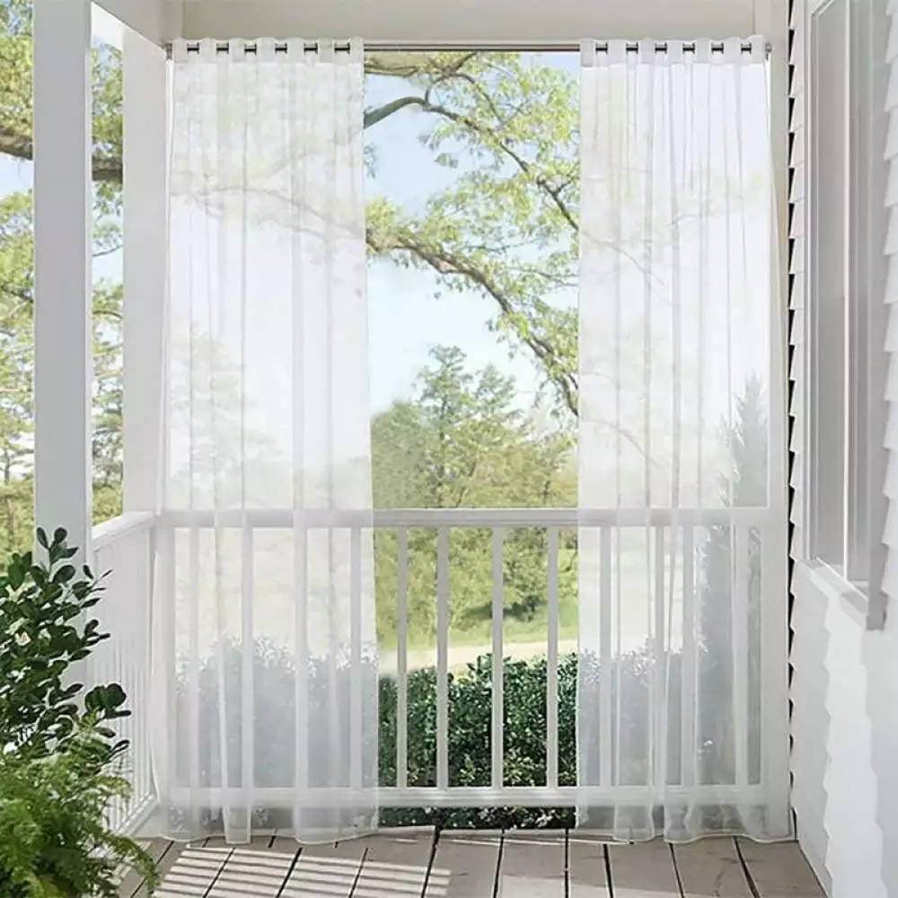 Aosijia Tulle Curtains Translucidus Modern Sheer Voile Curtains Living Room 52x95 Inch Window Decoration ChYoung
