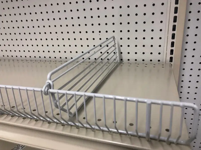 Gray Steel Shelf Divider 3 Inch Height X 13 Inch Length 20 Pack Small Shelves Trion