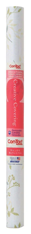 Con-Tact Brand Creative Covering 9 ft L x 18 W Aspen Aloe Floral Self-Adhesive Shelf Liner Case 12