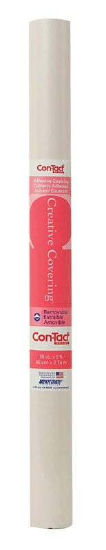 Con-Tact Brand Creative Covering Shelf Liner 9 ft x 18 Almond Self-Adhesive