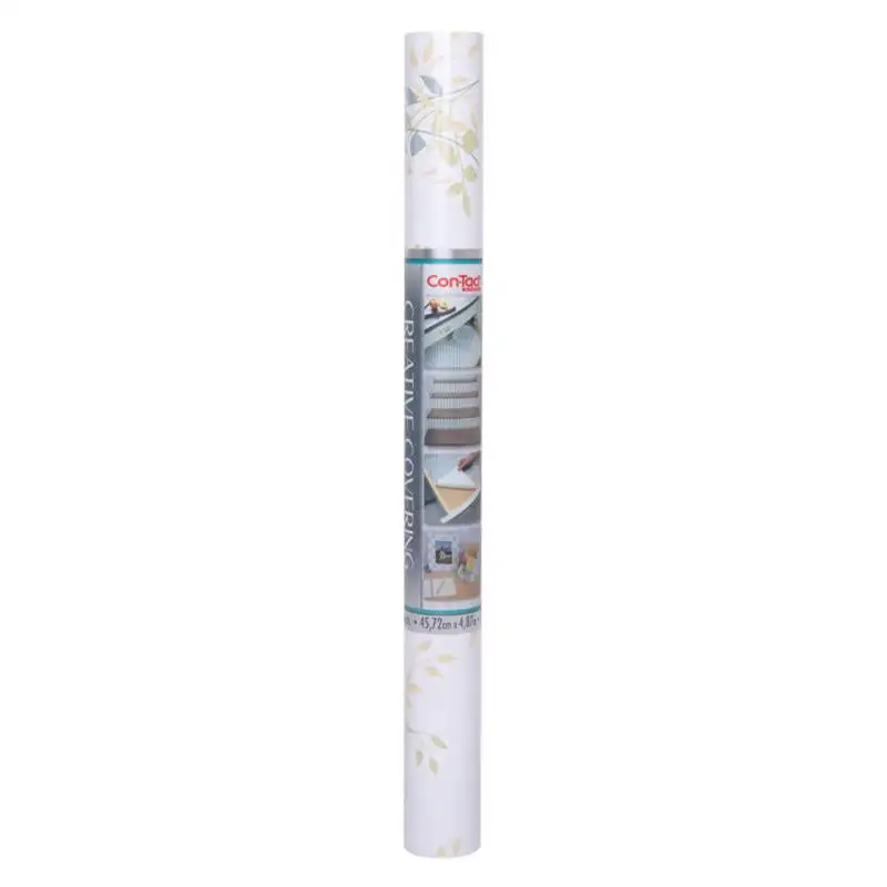 Con-Tact Creative Covering 16 ft x 18 Aspen Aloe Acanthus Floral Self-Adhesive Shelf Liner Pack 6