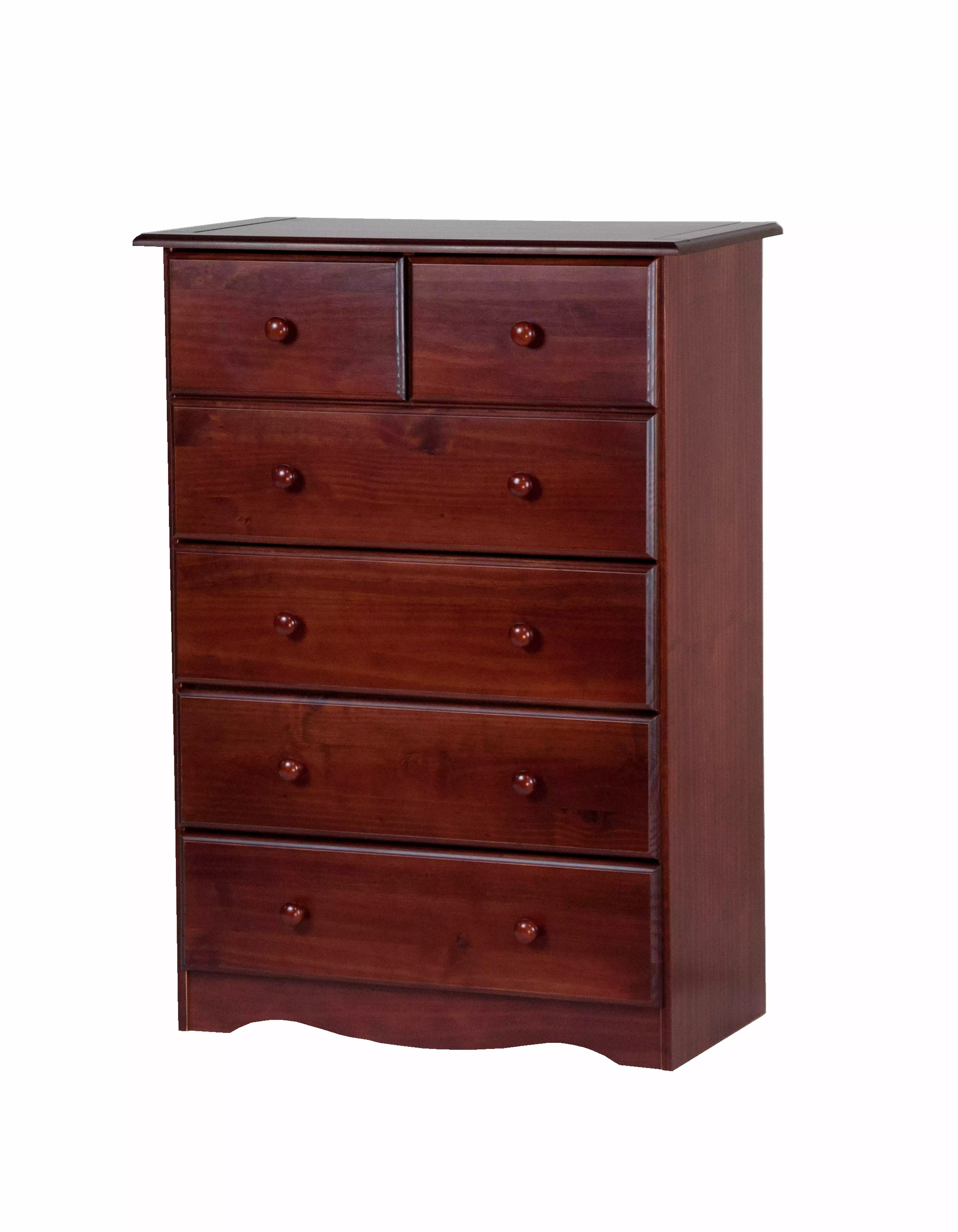 100% Solid Wood 6-Drawer or 4+2 Drawer Chest Palace Imports Mahogany