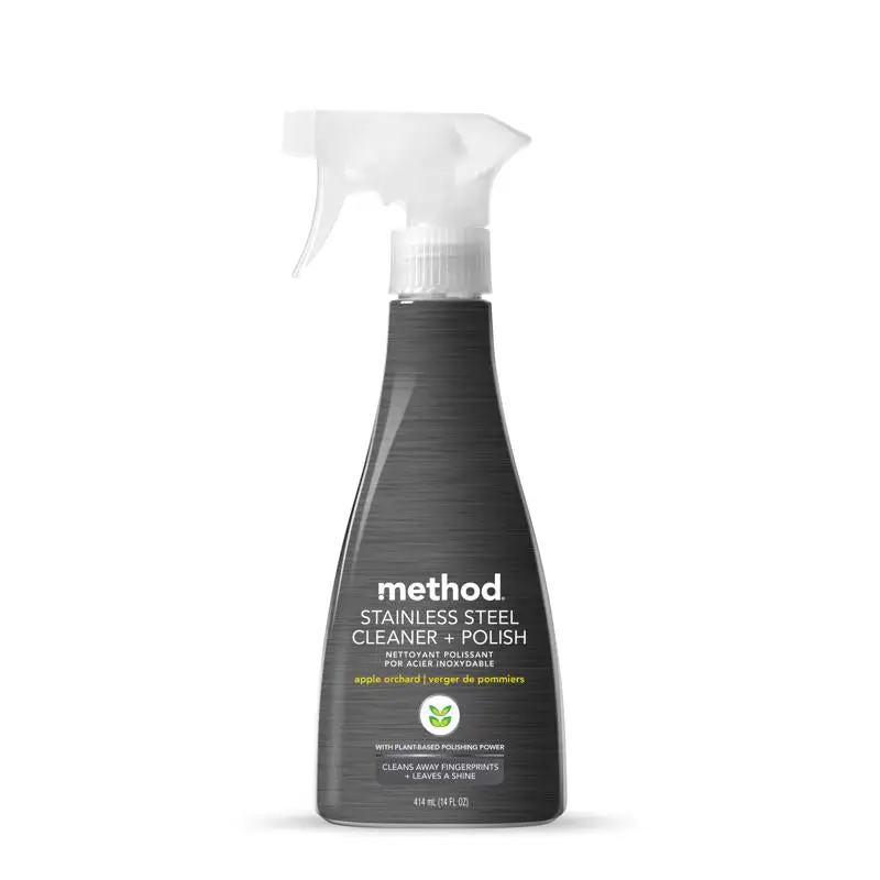 Method Apple Orchard Scent Stainless Steel Cleaner & Polish 14 oz Spray Pack 6