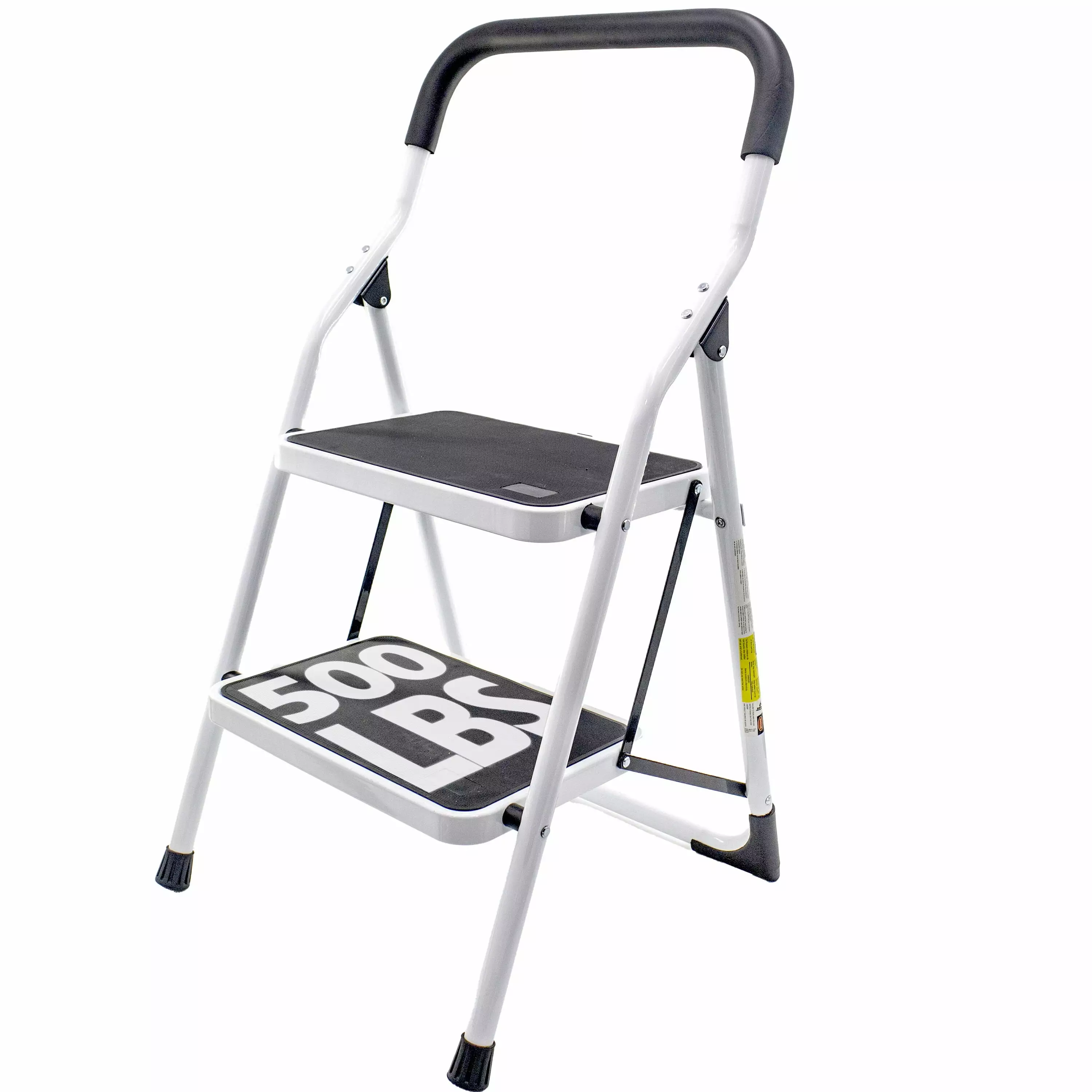 Metal 2 Step Stool Ladder Foldable Non-Slip Ergonomic Handle Platform Heavy Duty 35 Height 5 Star Super Deals
