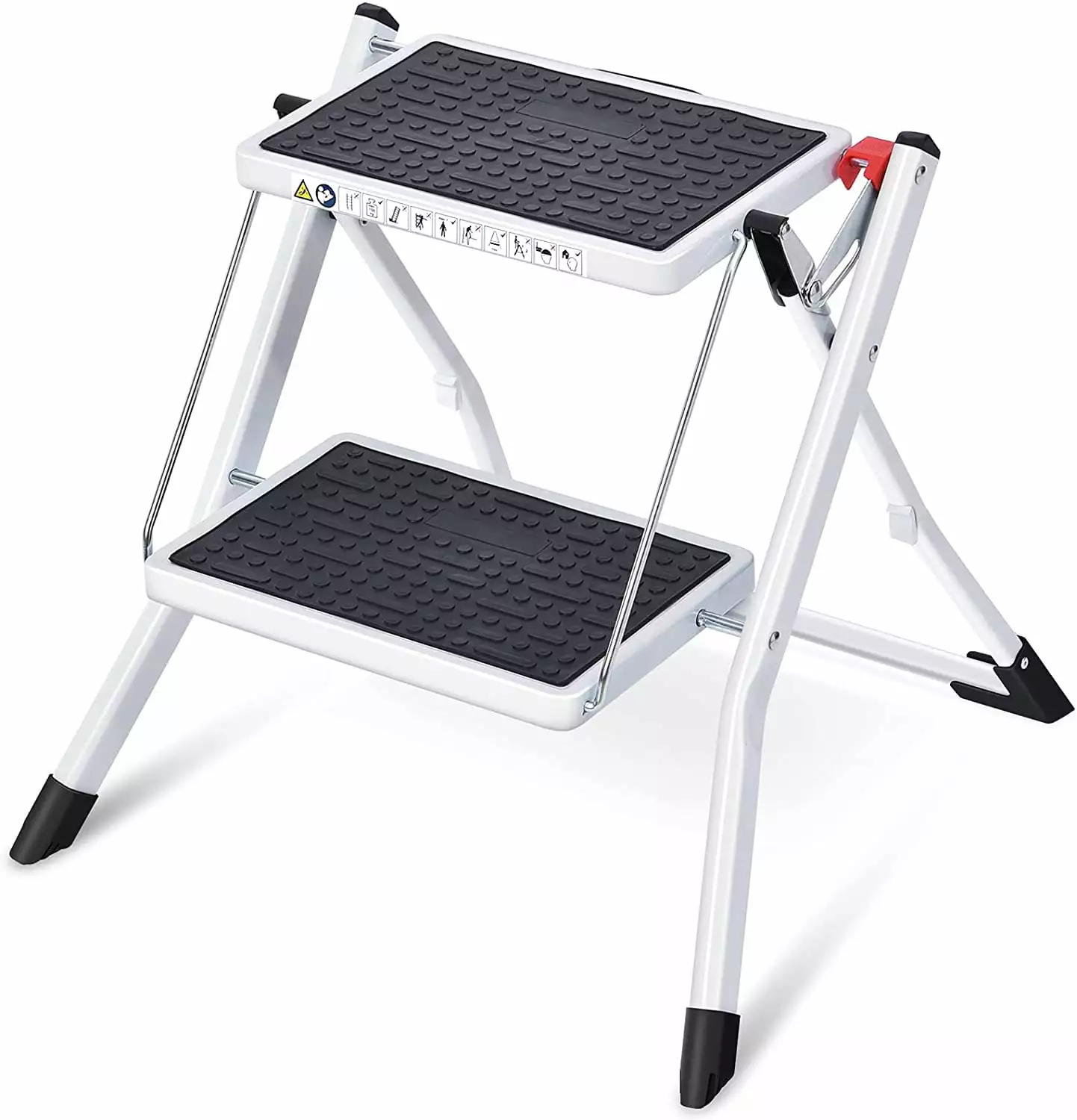 Kingrack 2 Step Ladder Folding Stool Non-Slip Heavy Duty 330Lbs Capacity Industrial Featherweight KK KINGRACK