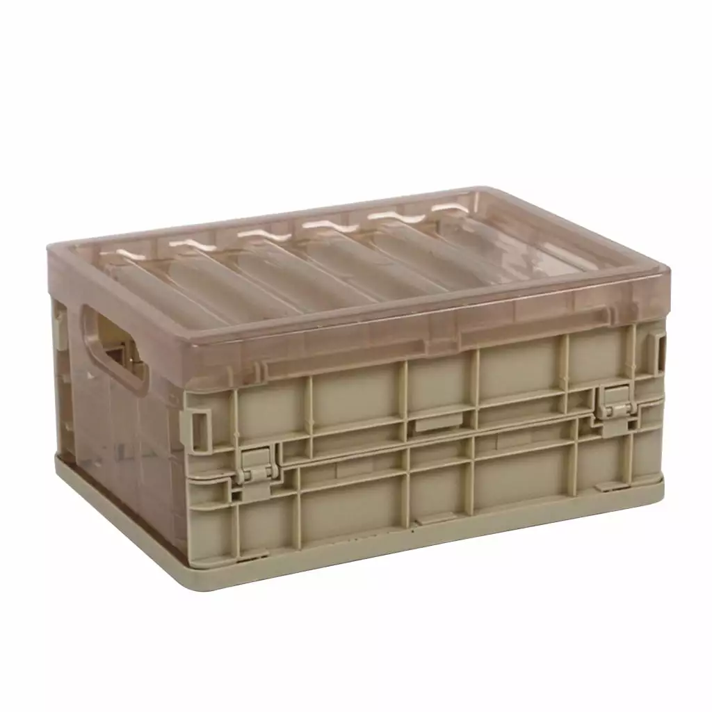 Apmemiss Kitchen Arrangers and Storage Clearance Plastic Folding Storage Container Crate Box Stackable