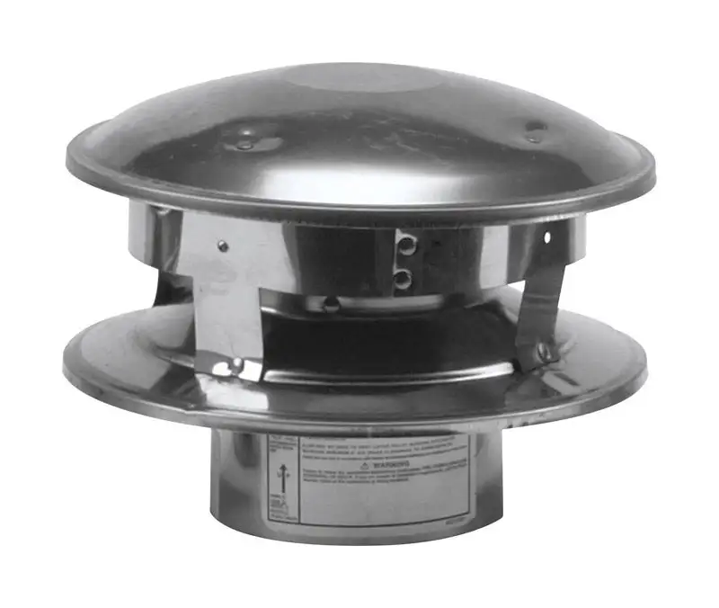 Selkirk 4 D Stainless Steel Termination Cap Stove Pipe