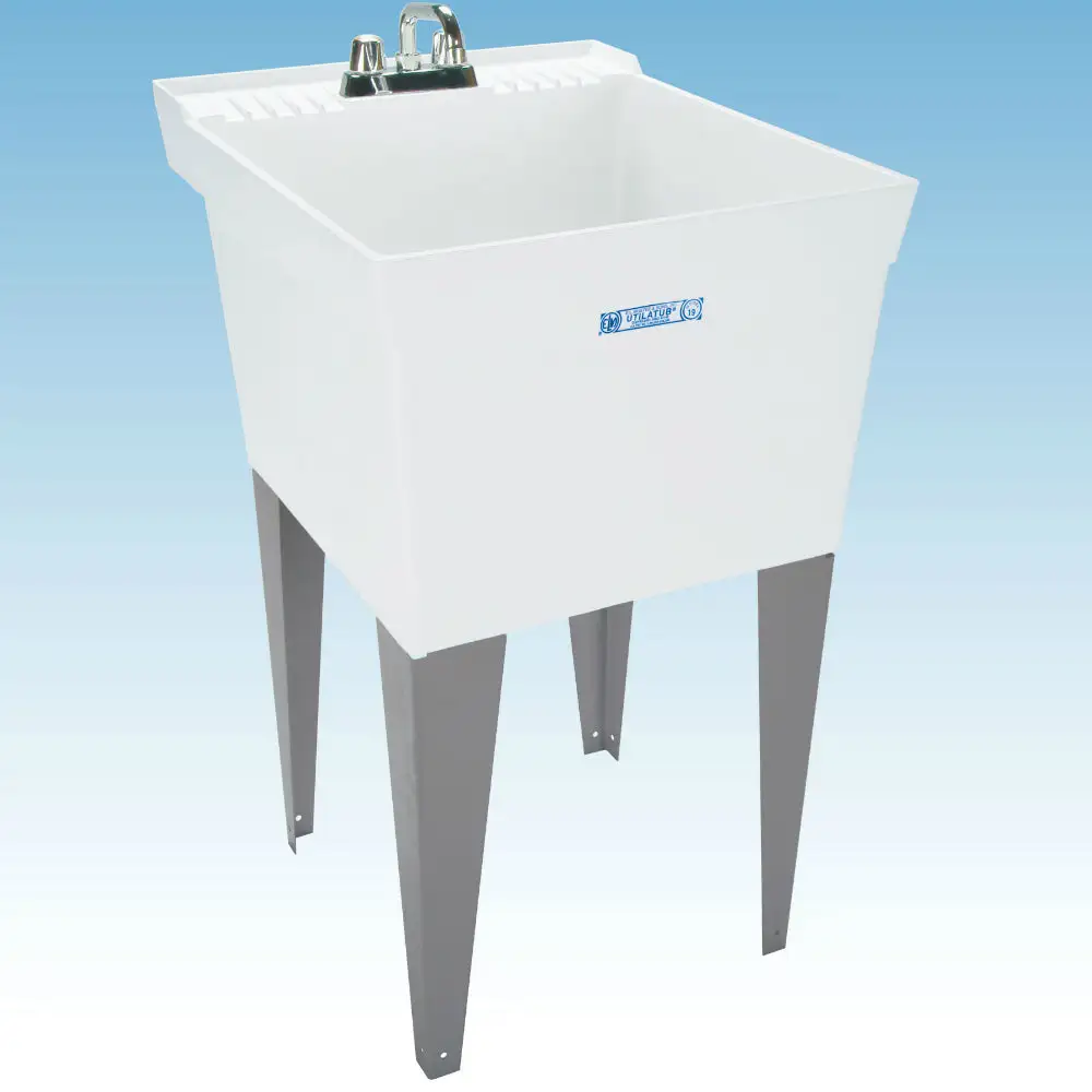 Mustee 19CF Utilatub Single Combo Laundry Tub 20 x 24 White