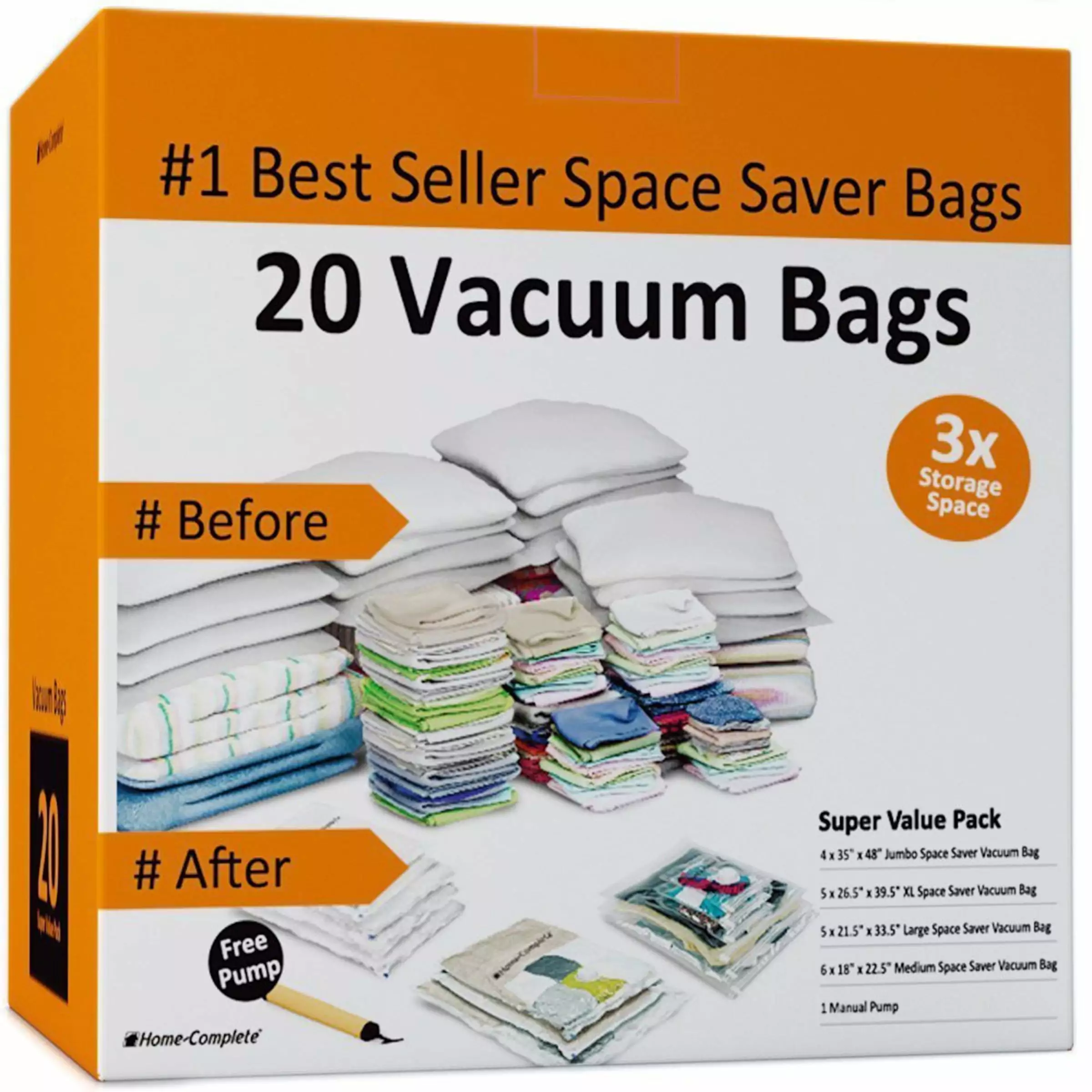 Vacuum Storage Bags Space Saving Air Tight Compression Clothes Linens Seasonal Items Everyday Home 10 15 20 25 Count BINLIS
