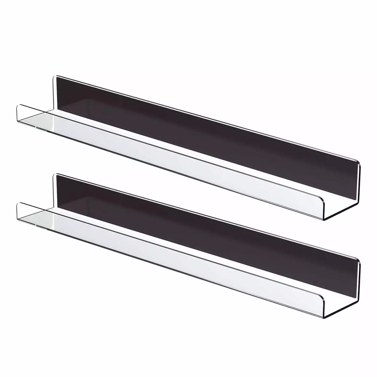 2PCS Transparent Magnetic Acrylic Bookshelf Wall Hanging Kids Book Storage XEOVHV