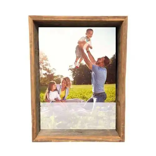 10x10 Rustic Farmhouse Brown Wood Picture Frame Square homeroots.co