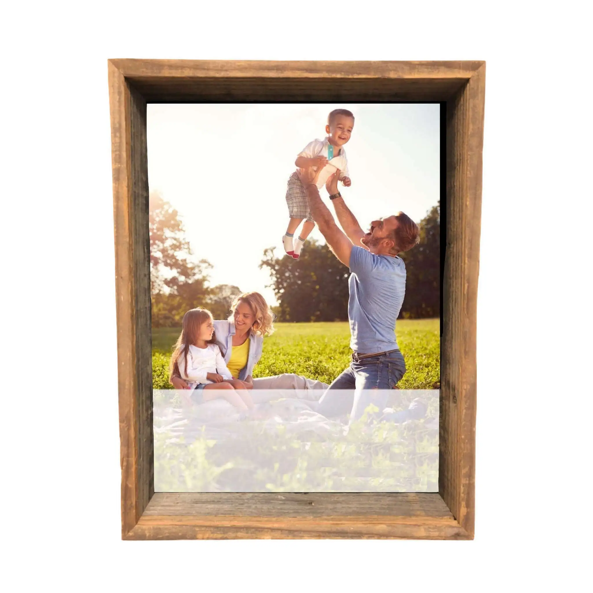 10x10 Rustic Farmhouse Gray Wood Picture Frame Square homeroots.co