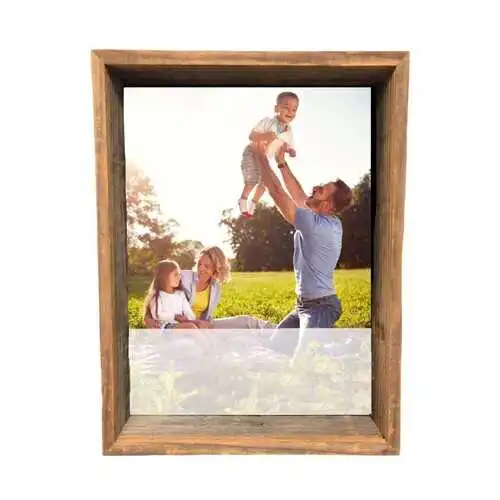 10x10 Rustic Farmhouse Red Wood Picture Frame Square homeroots.co
