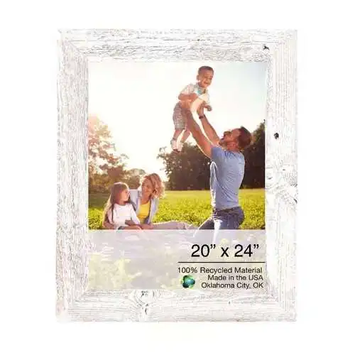 20x28 Rustic Farmhouse Red Wood Picture Frame Photos homeroots.co